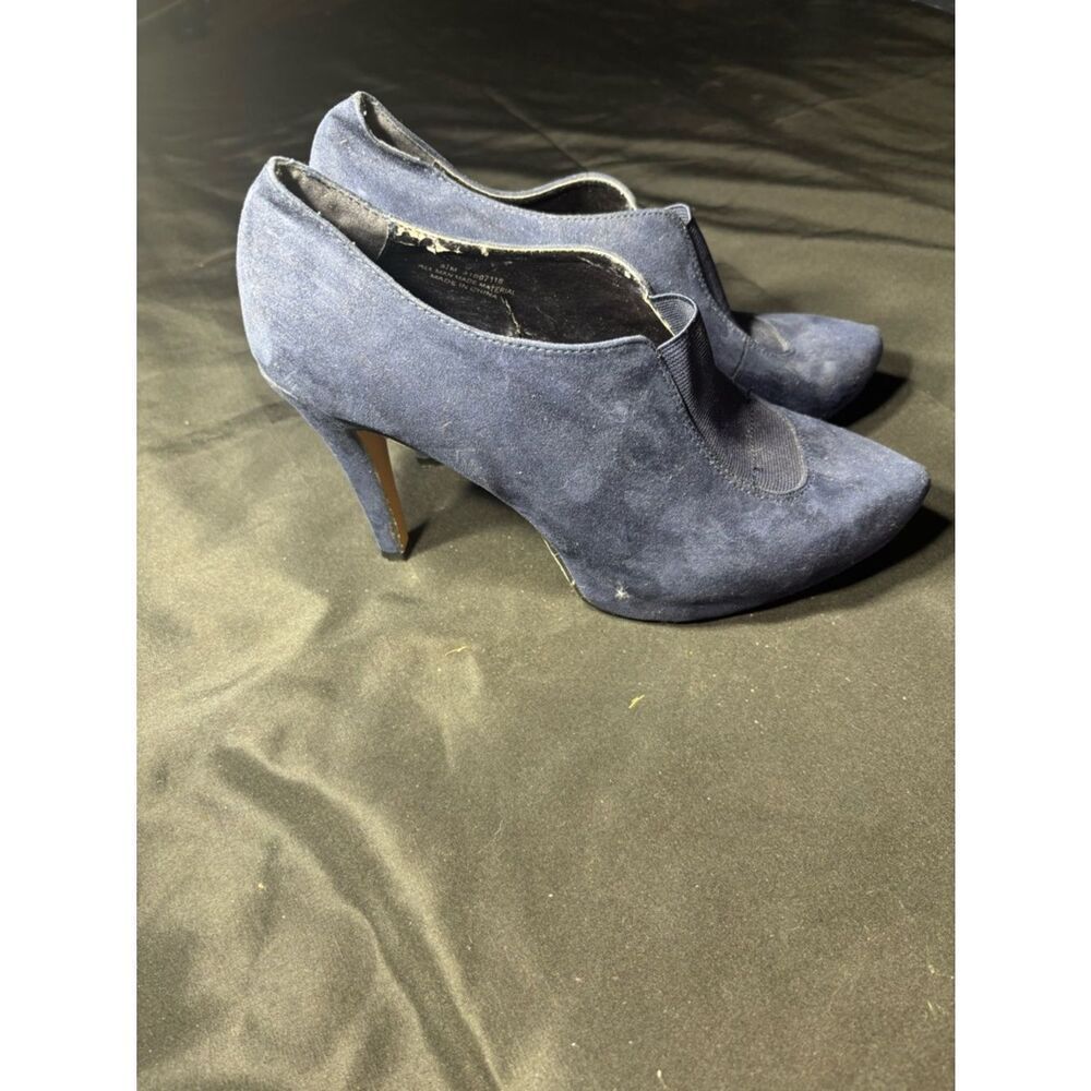 🧨⚡️💵🎲 Cato Women's Navy Suede High-Heel Ankle Booties EPC Size 8.5
